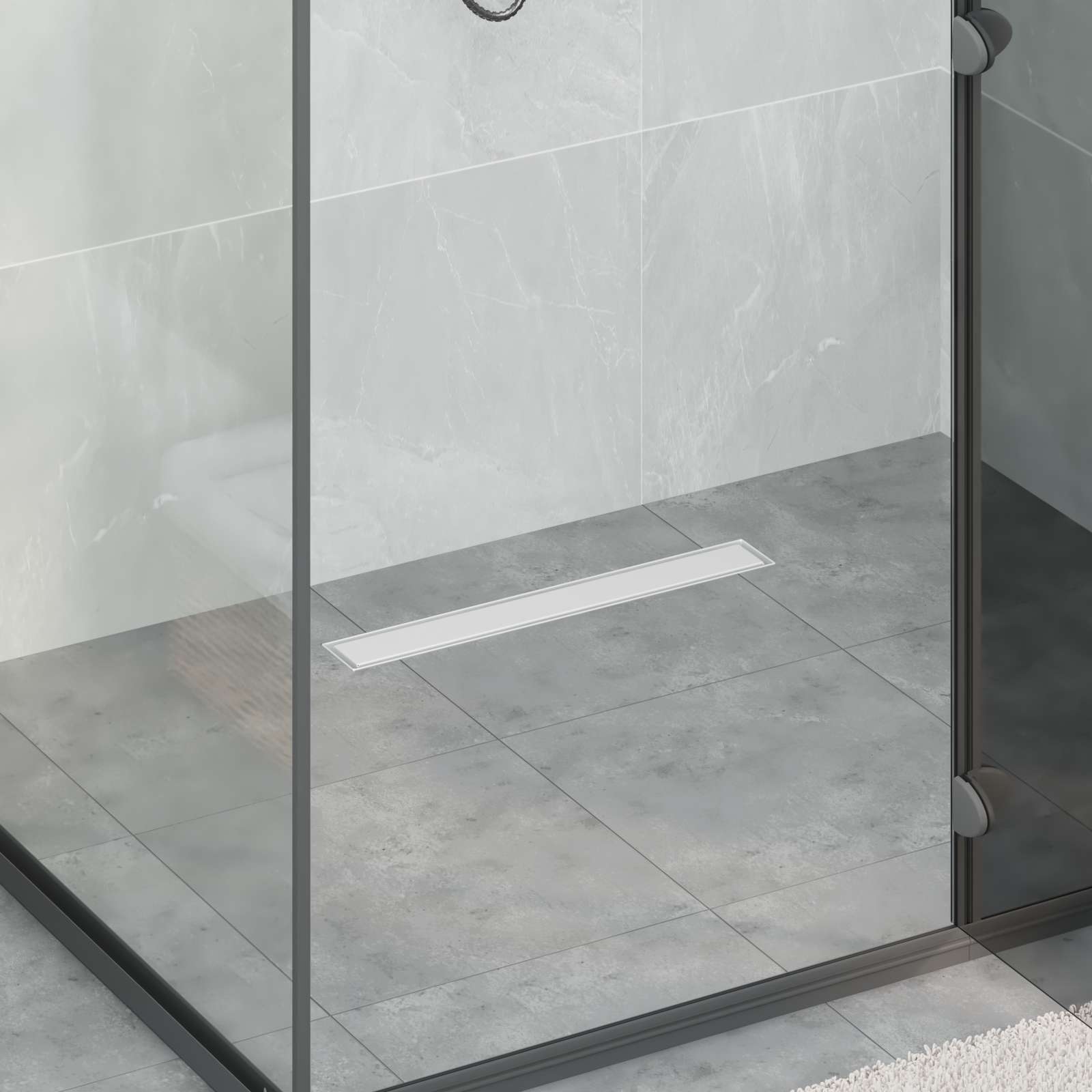VidaXL 2 in 1 Duschablauf Silber 60 cm Edelstahl 304