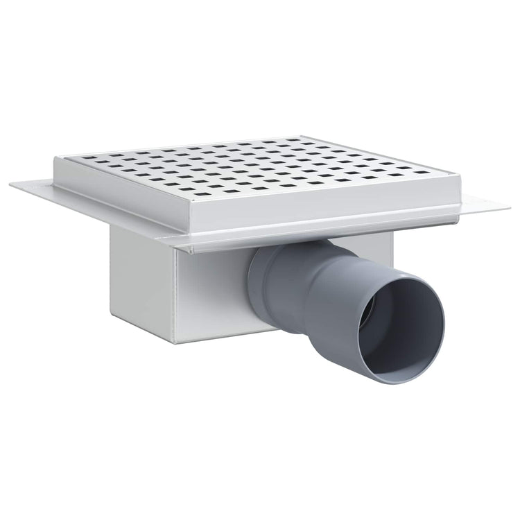 Vidaxxl Dot Duschrinne Silber 15 x 15 cm Edelstahl 304