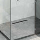 Vidaxxl Duschrinne mit Glasdeckel schwarz 60 cm Edelstahl 304