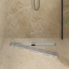 Vidaxx Duschrinne Glasabdeckung mit 360° Siphon Silber 80 cm