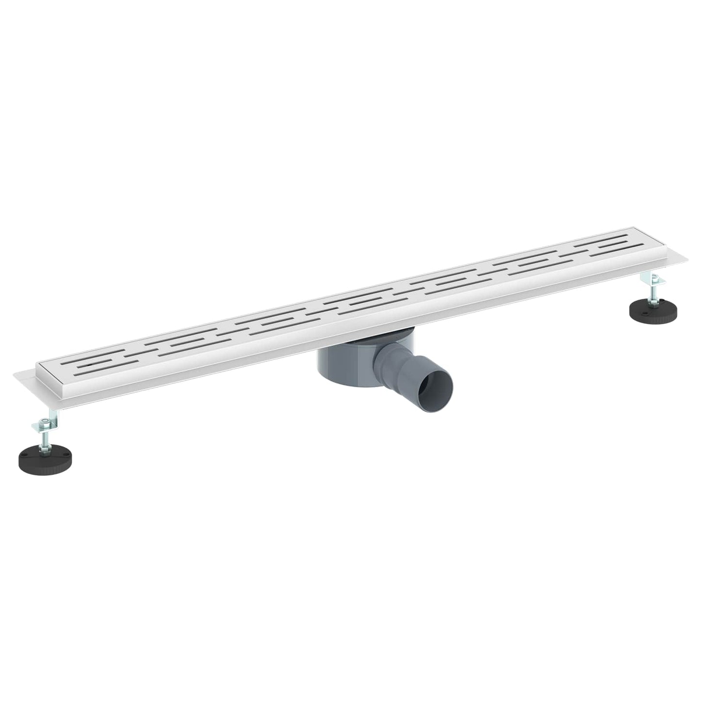 Vidaxx Duschrinne Glasabdeckung mit 360° Siphon Silber 80 cm