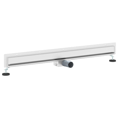 Vidaxxl wandmontierter Duschablauf Silber 100 cm Edelstahl 304
