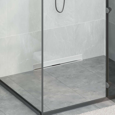 Vidaxxl wandmontierter Duschablauf Silber 60 cm Edelstahl 304