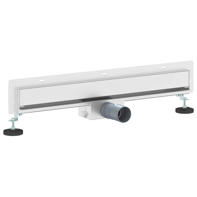 Vidaxxl wandmontierter Duschablauf Silber 60 cm Edelstahl 304