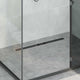 Vidaxx Duschrinne Glasabdeckung mit 360° Siphon Schwarz 80 cm