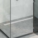 Vidaxx Duschrinne Glasabdeckung mit 360° Siphon Silber 100 cm