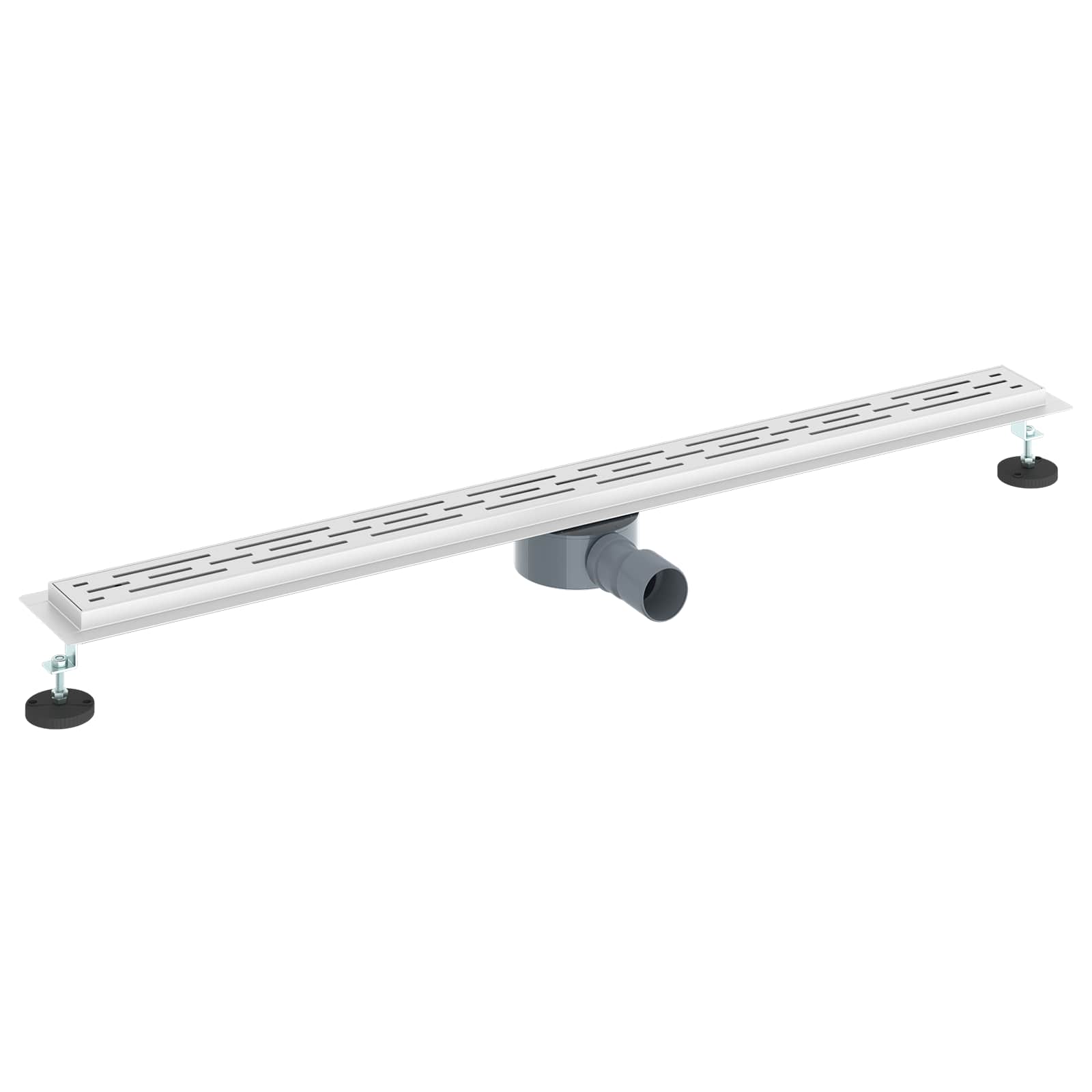 Vidaxx Duschrinne Glasabdeckung mit 360° Siphon Silber 100 cm