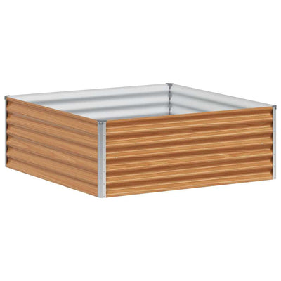 Vidaxl erhöhter Pflanzkasten 98 x 100 x 36 cm aus verzinktem Stahl