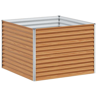 Vidaxl erhöhter Pflanzkasten 98 x 100 x 68 cm aus verzinktem Stahl