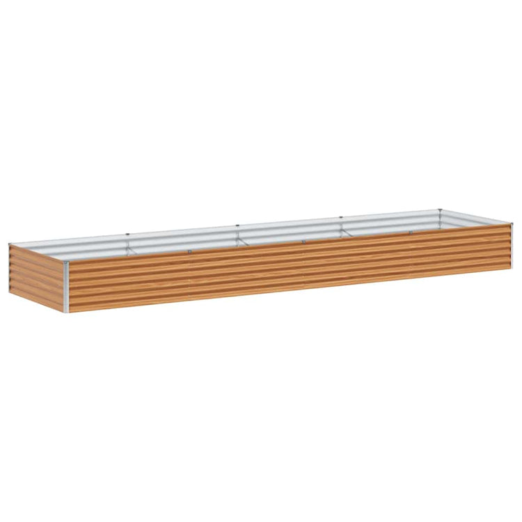 Vidaxl erhöhter Pflanzkasten 390 x 100 x 36 cm aus verzinktem Stahl