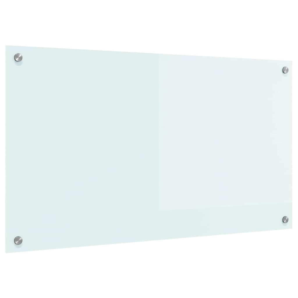 VidaXL Küchenrückwand Weiß 90 x 50 cm Hartglas