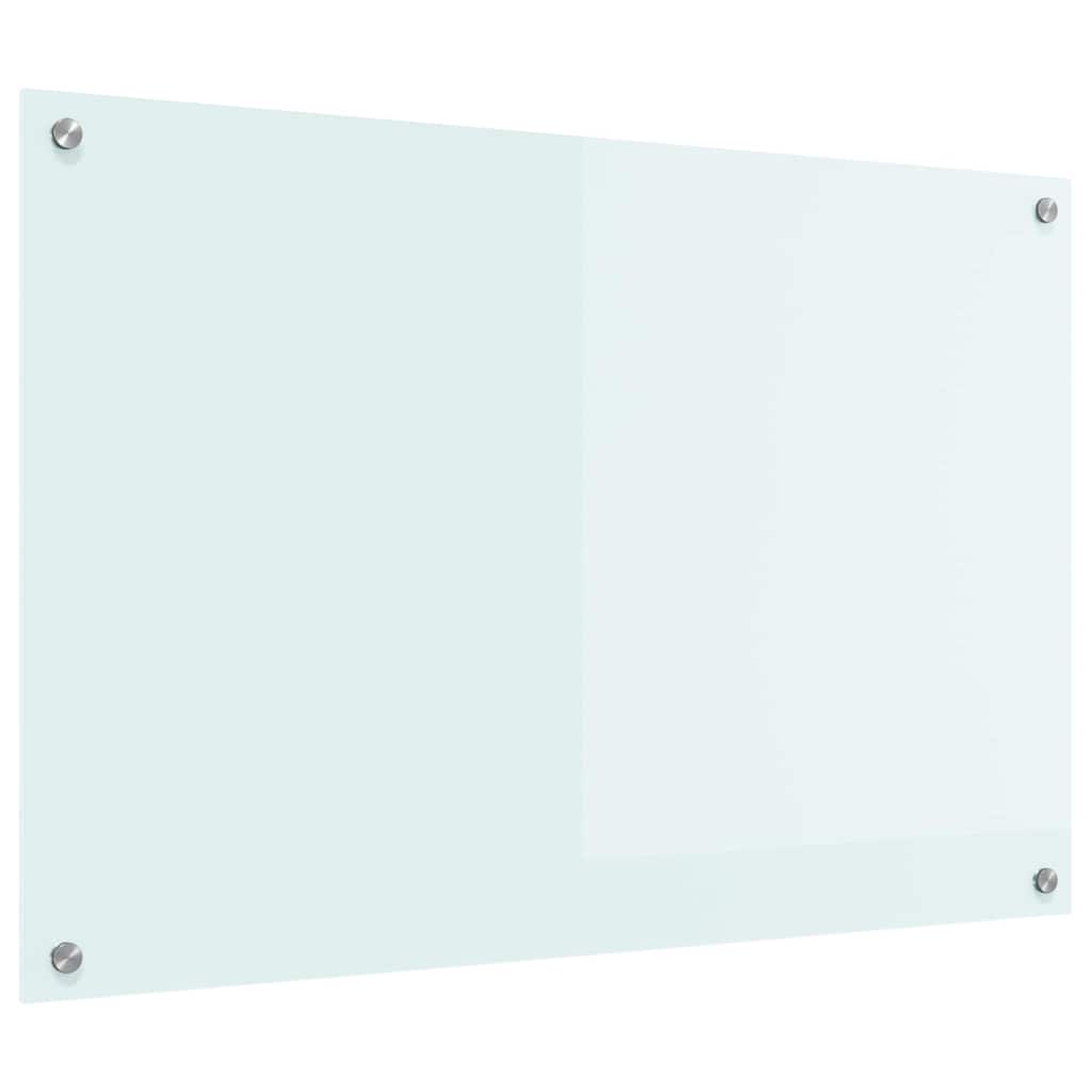 VidaXL Küchenrückwand Weiß 90 x 60 cm Hartglas
