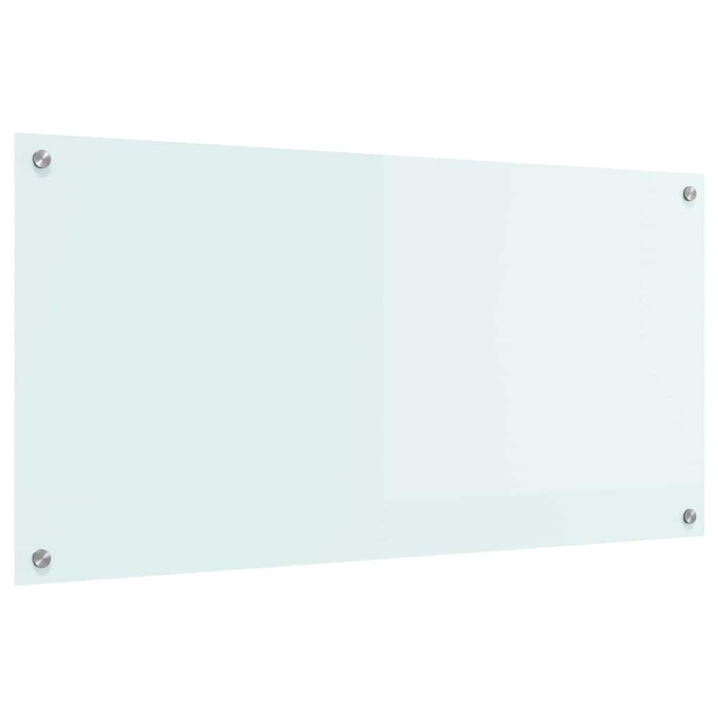 VidaXL Küchenrückwand Weiß 100 x 50 cm Hartglas