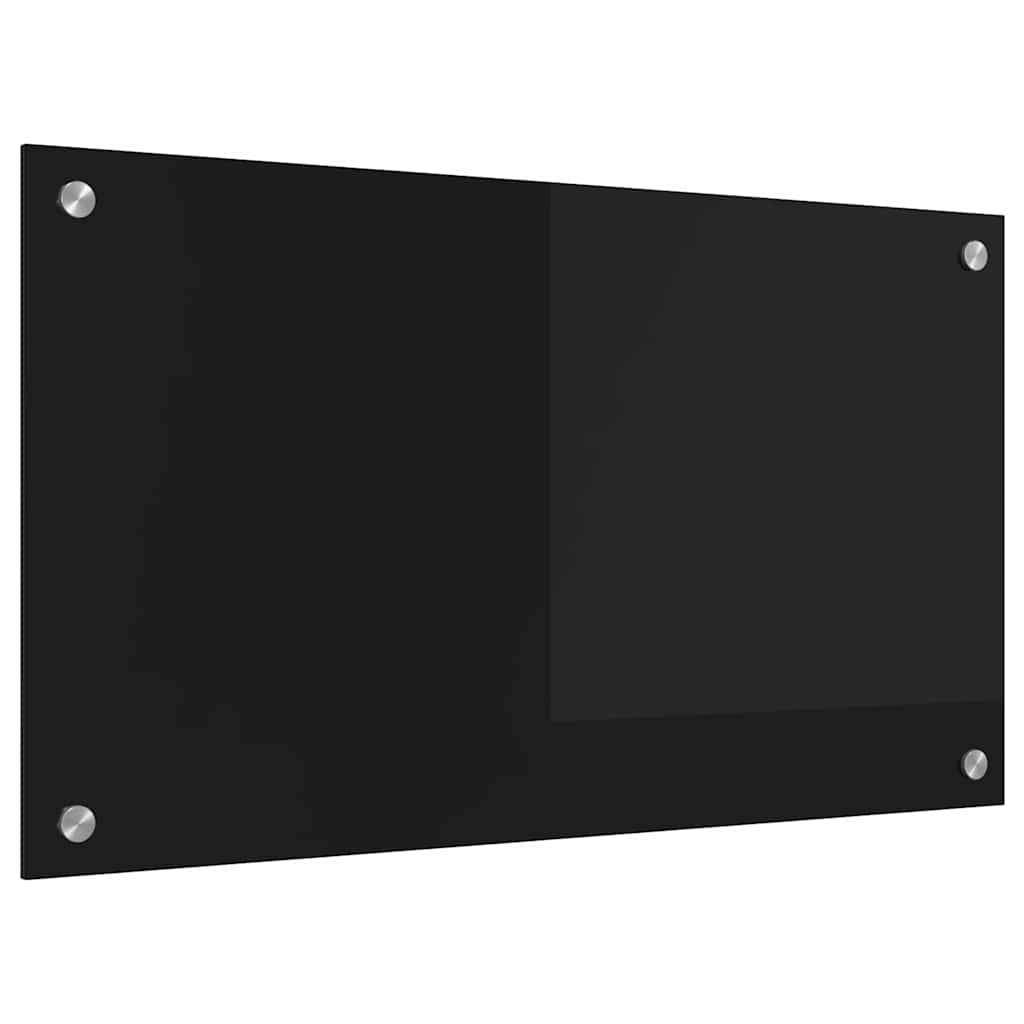 Vidaxx Küchenrückwand Schwarz 70 x 40 cm Hartglas