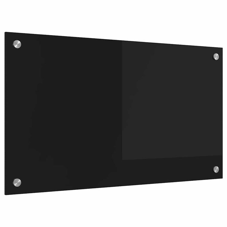 Vidaxx Küchenrückwand Schwarz 70 x 40 cm Hartglas