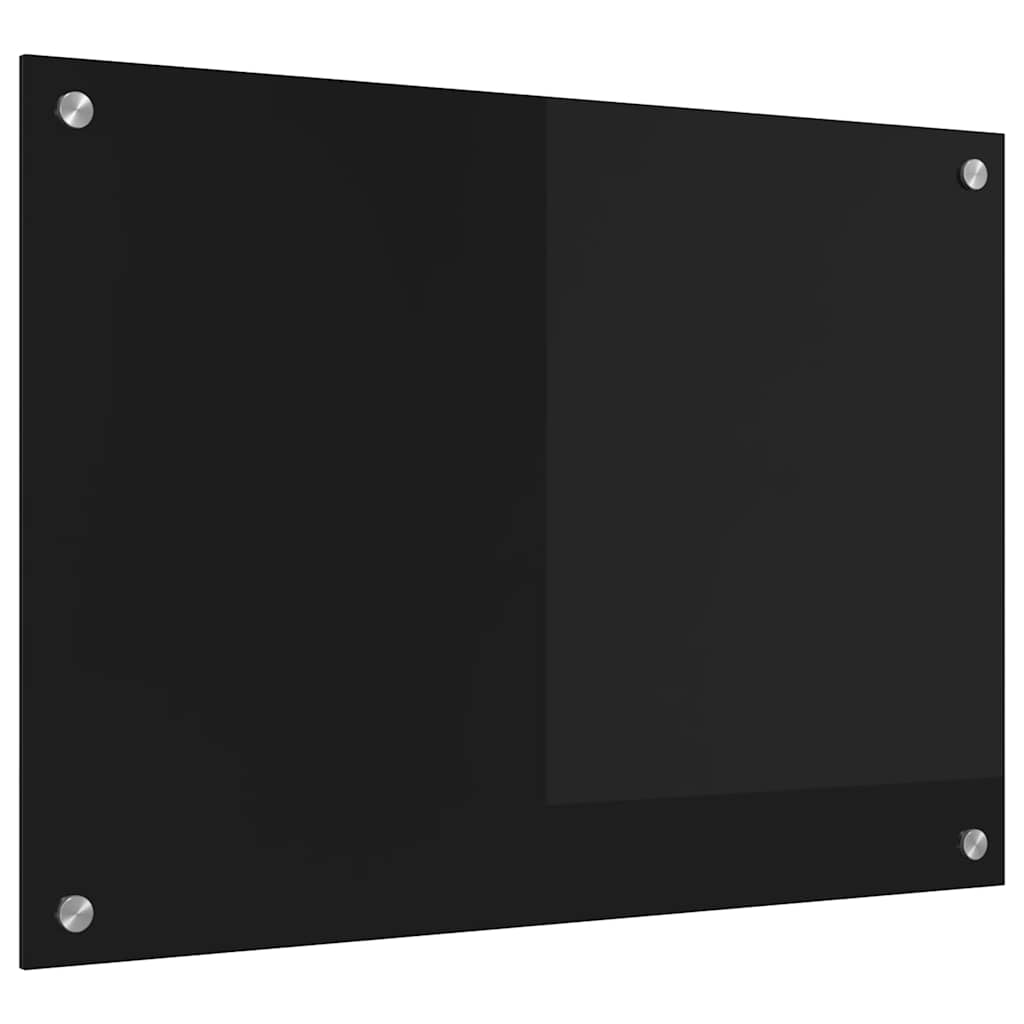 VidaXL Küchenrückwand Schwarz 70 x 50 cm Hartglas