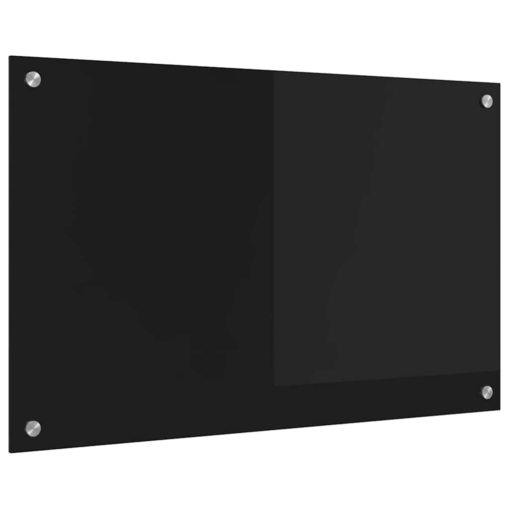 Vidaxx Küchenrückwand Schwarz 80 x 50 cm Hartglas