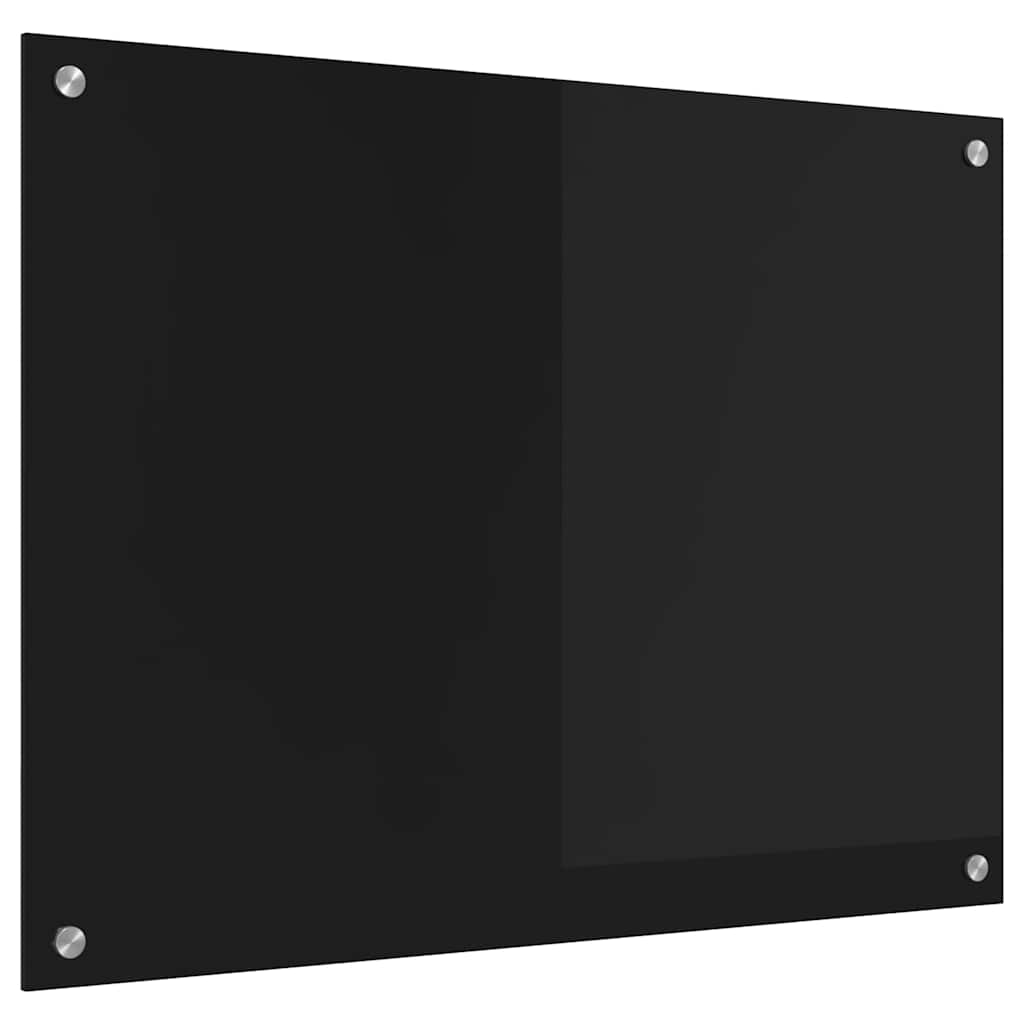 Vidaxx Küchenrückwand Schwarz 80 x 60 cm Hartglas