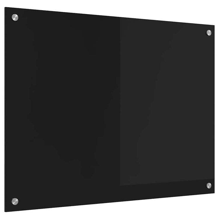 Vidaxx Küchenrückwand Schwarz 80 x 60 cm Hartglas