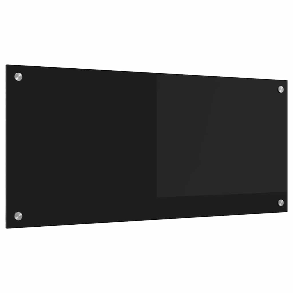 VidaXL Küchenrückwand Schwarz 90 x 40 cm Hartglas