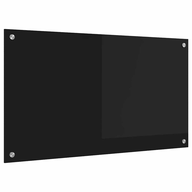 Vidaxx Küchenrückwand Schwarz 90 x 50 cm Hartglas