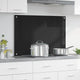 Vidaxx Küchenrückwand Schwarz 90 x 60 cm Hartglas