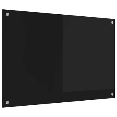 Vidaxx Küchenrückwand Schwarz 90 x 60 cm Hartglas