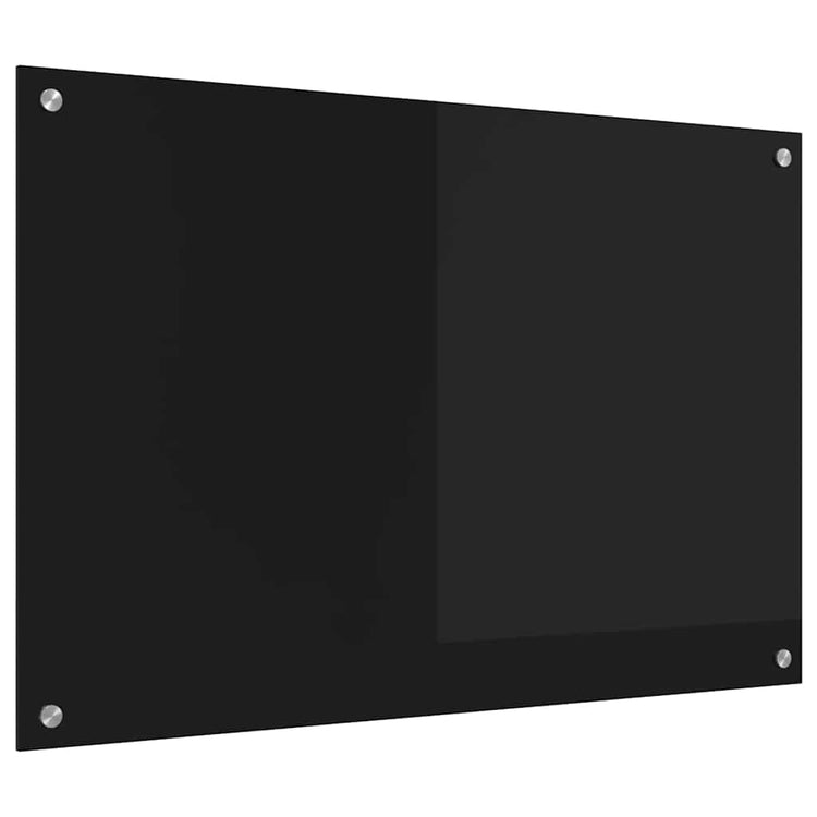 Vidaxx Küchenrückwand Schwarz 90 x 60 cm Hartglas