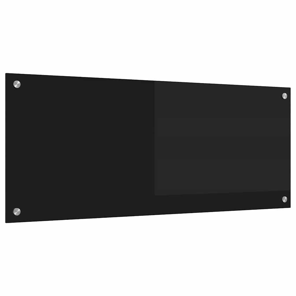 Vidaxx Küchenrückwand Schwarz 100 x 40 cm Hartglas