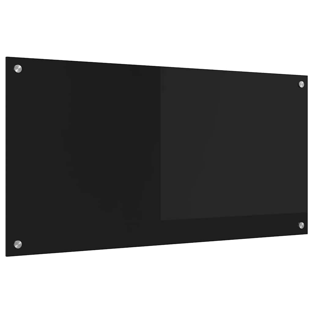 Vidaxx Küchenrückwand Schwarz 100 x 50 cm Hartglas