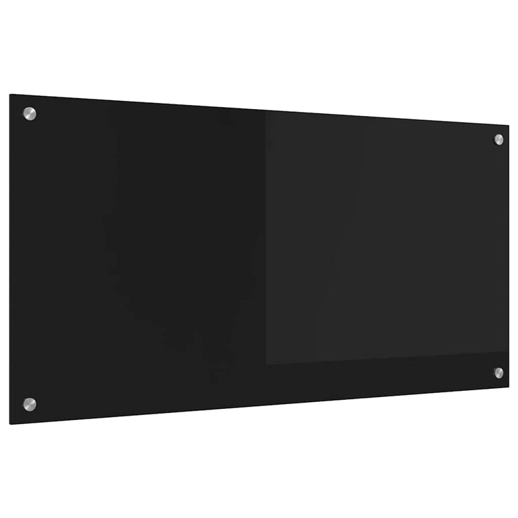 Vidaxx Küchenrückwand Schwarz 100 x 50 cm Hartglas