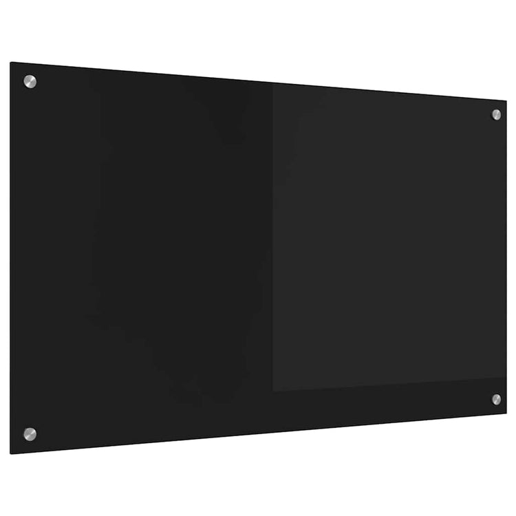 Vidaxx Küchenrückwand Schwarz 100 x 60 cm Hartglas