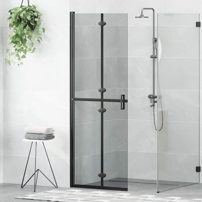 Vidaxx begehbare Duschwand schwarz 90 x 6,5 x 190 cm