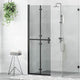 Vidaxx begehbare Duschwand schwarz 90 x 6,5 x 190 cm
