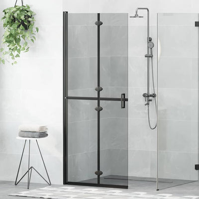 Vidaxx begehbare Duschwand schwarz 90 x 6,5 x 190 cm