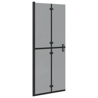Vidaxx begehbare Duschwand schwarz 90 x 6,5 x 190 cm