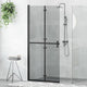 Vidaxx begehbare Duschwand schwarz 90 x 6,5 x 190 cm
