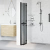 Vidaxx begehbare Duschwand schwarz 90 x 6,5 x 190 cm