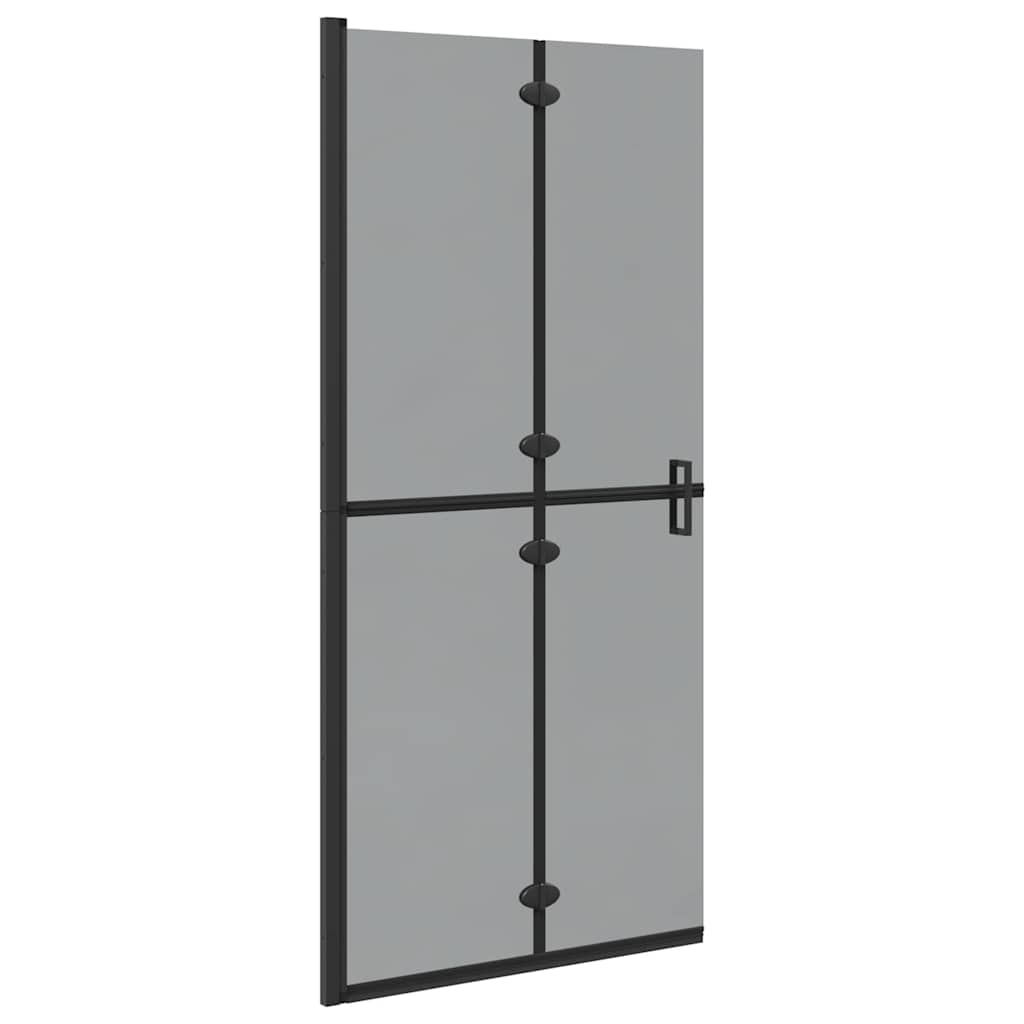 Vidaxx begehbare Duschwand schwarz 90 x 6,5 x 190 cm