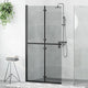 Vidaxx begehbare Duschwand schwarz 90 x 6,5 x 190 cm
