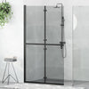 Vidaxx begehbare Duschwand schwarz 90 x 6,5 x 190 cm
