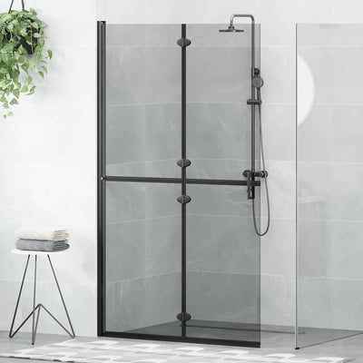 Vidaxx begehbare Duschwand schwarz 90 x 6,5 x 190 cm