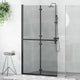 Vidaxx begehbare Duschwand schwarz 90 x 6,5 x 190 cm