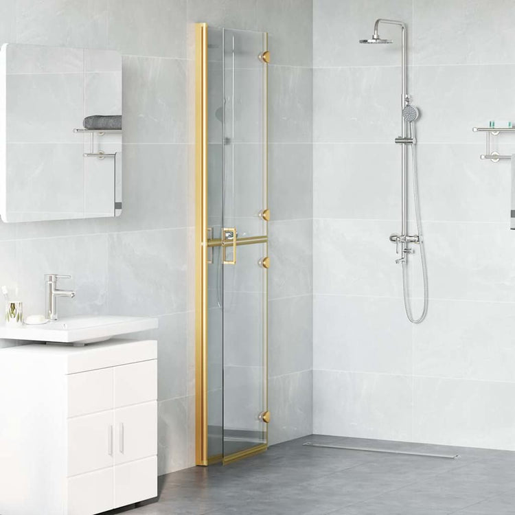 Vidaxx begehbare Duschwand Gold 90 x 6,5 x 190 cm