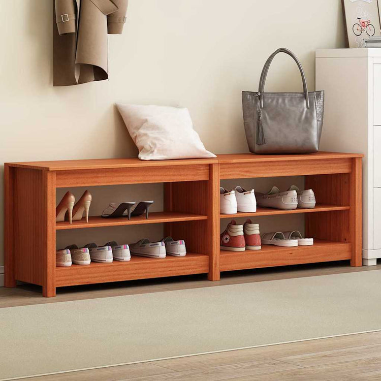 Vidaxl Schuhbank mit Regal mit Stauraum war braun 160 x 36,5 x 50 cm