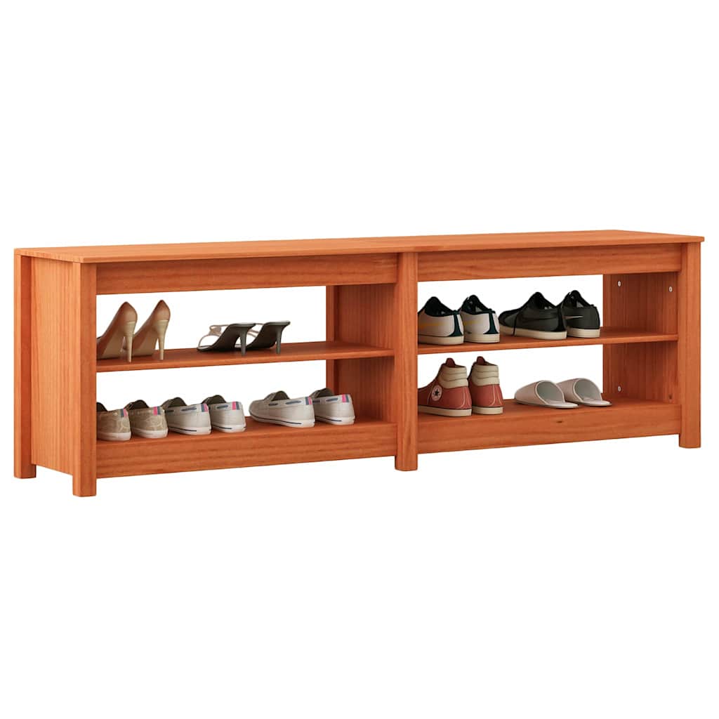 Vidaxl Schuhbank mit Regal mit Stauraum war braun 160 x 36,5 x 50 cm