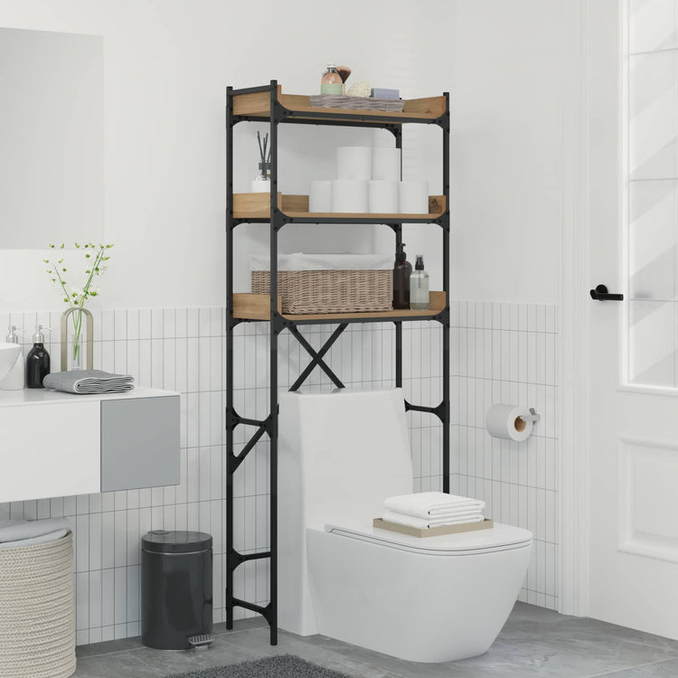 Vidaxx Waschmaschinenregal Artisan Oak 67 x 25 x 163 cm Holzwerkstoff