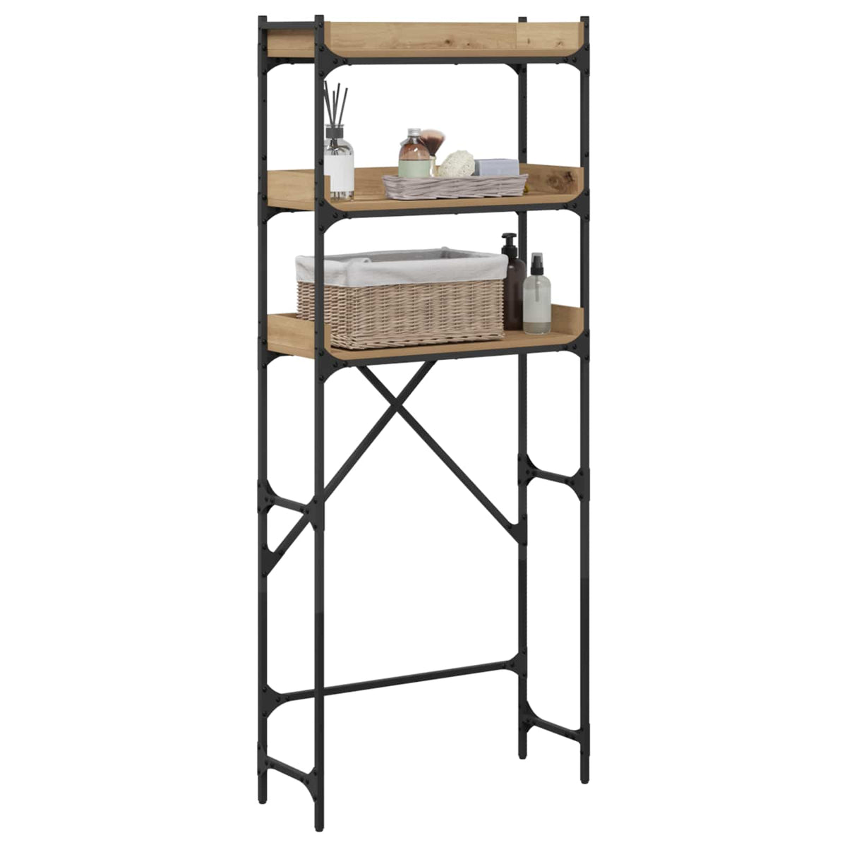 Vidaxx Waschmaschinenregal Artisan Oak 67 x 25 x 163 cm Holzwerkstoff