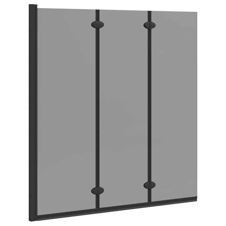 Vidaxx Duschabtrennung schwarz 130 x 138 cm ESG-Glas und Aluminium