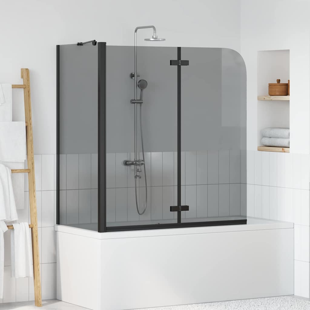 Vidaxx Duschabtrennung schwarz 120 x 68 x 130 cm ESG-Glas und Aluminium